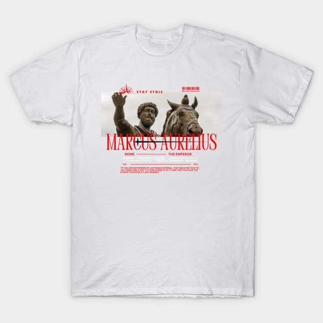 Marcus Aurelius Horse Statue Modern Design T-Shirt by Epictetus